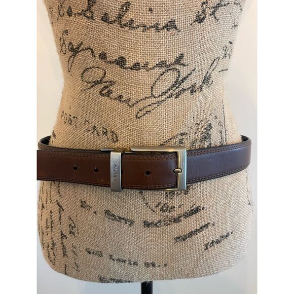 Nautica Belt A (Alpha) Diver Down Brown Size ABE 34/35 - Picture 1 of 4